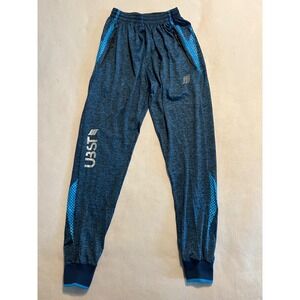 Urban Studio Mens Blue Space Dye Athletic Joggers UBST Reflective Pants Large